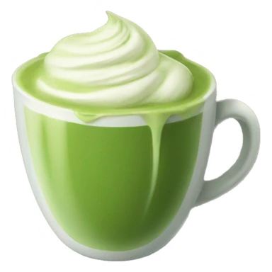 Matcha latte in mug sticker