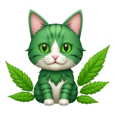 Cat with weed sticker