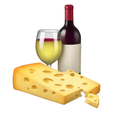 Wine and cheese sticker
