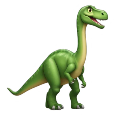 Long-necked herbivorous dinosaur sticker