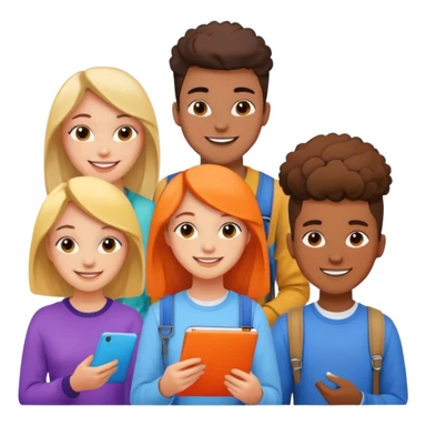 three young people design students brainstorming with colorful materials sticker