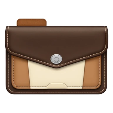 Cream and Dark Brown Money Wallet sticker