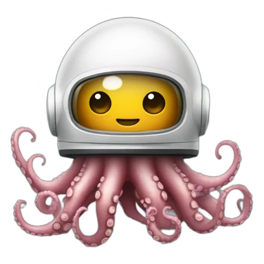 Pulpo con casco de astronauta espacial sticker