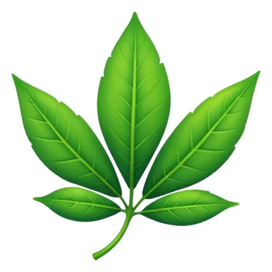 green leaf emoji representing sustainability, modern style sticker
