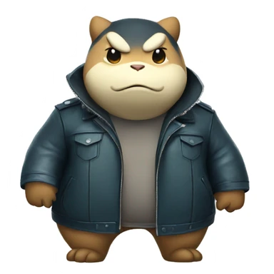 snorlax with a leather jacket sticker