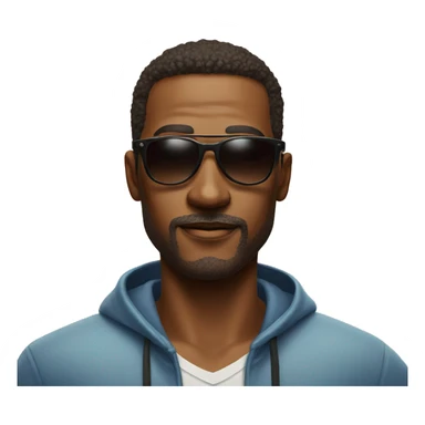 cool dude in sunglasses portrait sticker