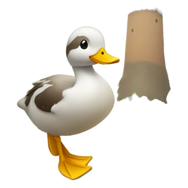 Pato millónario sosteniendo un bastón de caminar  sticker