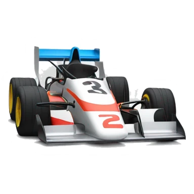 Formula race car with an engine icon on top to showcase tuning sticker