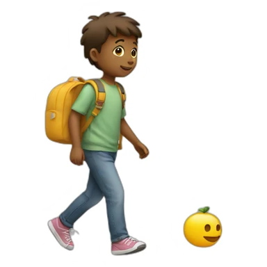 child walking sticker