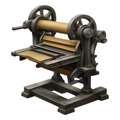 old printing press sticker