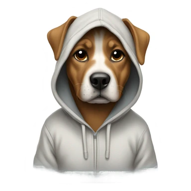 Dog wearing a hoodie ￼ sticker