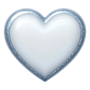 A white heart with sparkles around it sticker