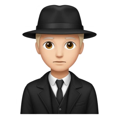 time traveler in black clothes sticker