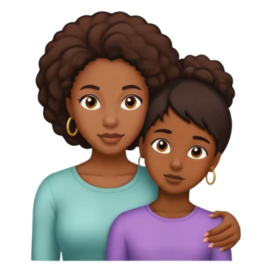 mom and teen daughter duo black girls  sticker