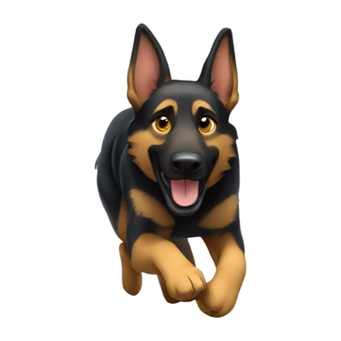 German shepherd running through agility tunnel  sticker