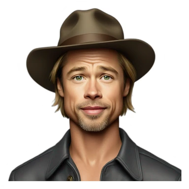 brad pitt mickey o’neil in hat sticker