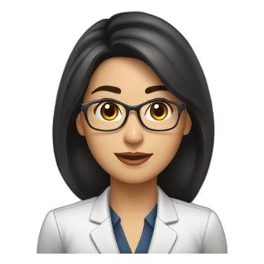 Secretaria joven morena cabello corto lacio sticker