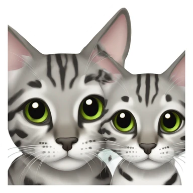 Two Grey Bengal Cats sticker