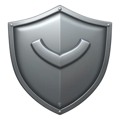 Steel gray shield with bicep flex icon sticker