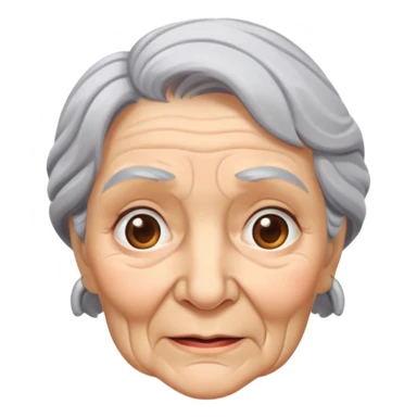 old woman standing  sticker