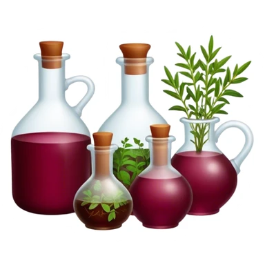 The burgundy color of herbs and potions sticker
