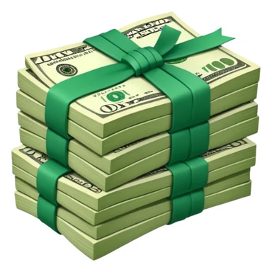 A bundle of dollars sticker