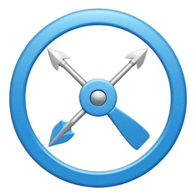 Circulo azul con una flechita de aprobado de color blanco adrento sticker