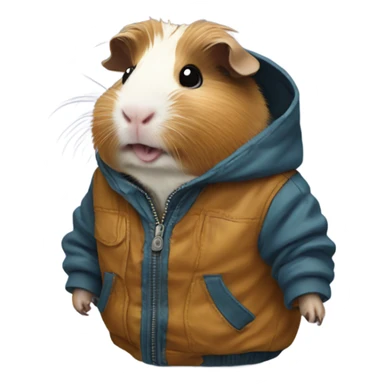 guinea pig with jacket sticker