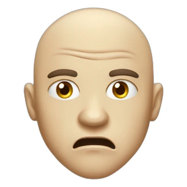 Bald angry canteen staff sticker