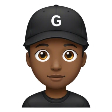 Black color ballcap with G sticker