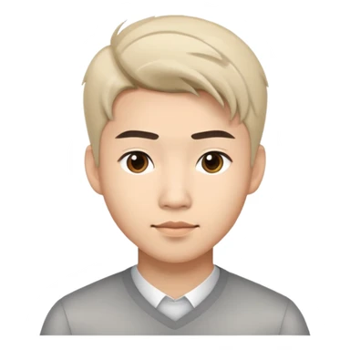 Young Asian man with modern hairstyle, professional appearance sticker