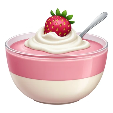Strawberry yogurt sticker