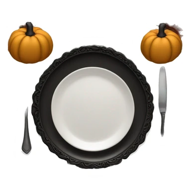 Gothic thanksgiving table setting  sticker