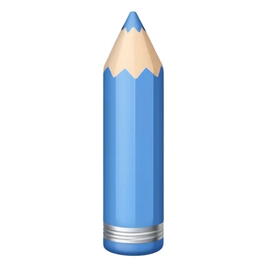 white colored pencil with a sharp tip sticker