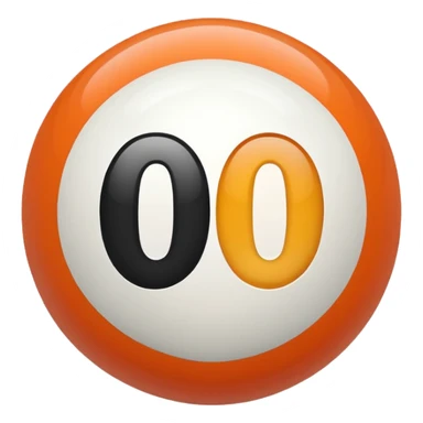 Make a pool ball with the number 0 sticker