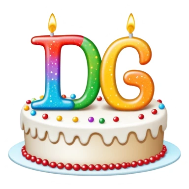 Um bolo de aniversário com o nome "Dinis"  sticker