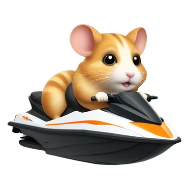 hamster on jetski sticker