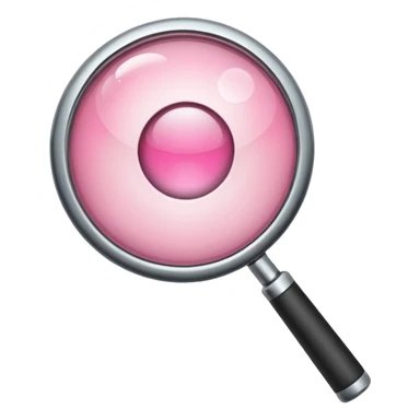 mix light pink dark pink and white girly chrome internet with a magnifying glass sticker