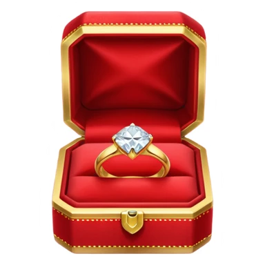 diamond ring in a red box sticker