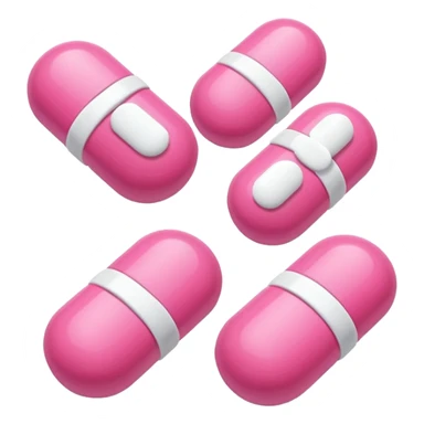 pink and white medications sticker