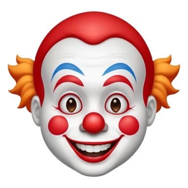 clown face paint character sticker