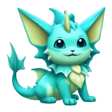 Kawaii Vaporeon full body sticker
