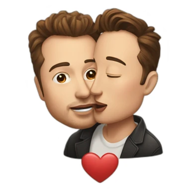 Maxildan kissing elon musk sticker