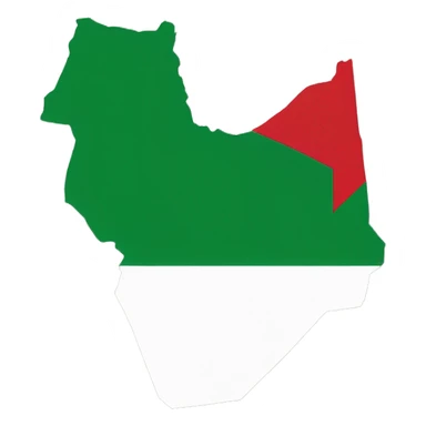 Palestine map inside it the Algerian flag  sticker