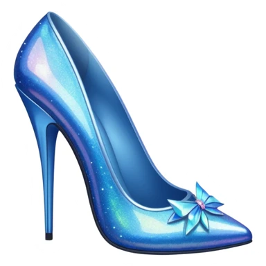 blue fairy high-heeled shoes sticker