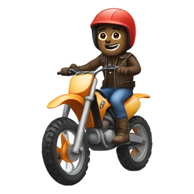 Guy riding a dirtbike sticker