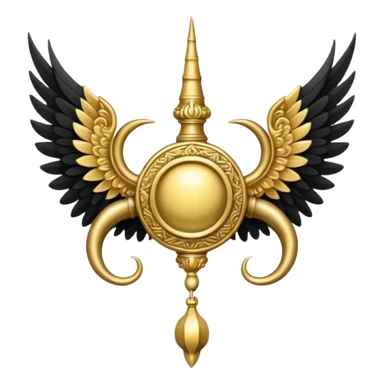 Holy Emblem with black wings and horn sticker