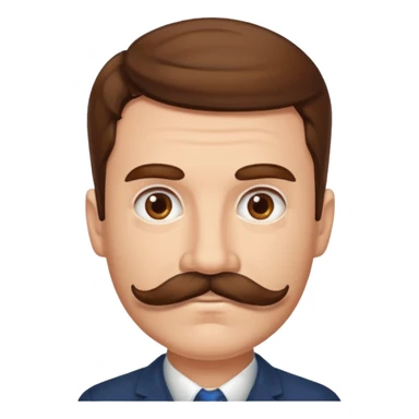 Thick Mustache Man sticker