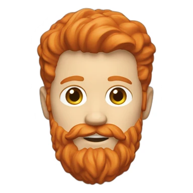 red head beard men expert figma sticker