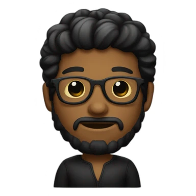 hombre con gafas negras de sol, piel clara y pelo oscuro con overol de trabajo sticker